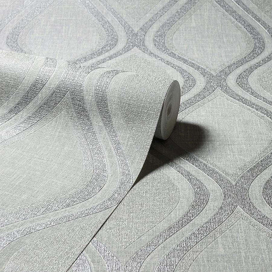 Wallpaper  -  Arthouse Curve Grey Wallpaper - 295101  -  50149570