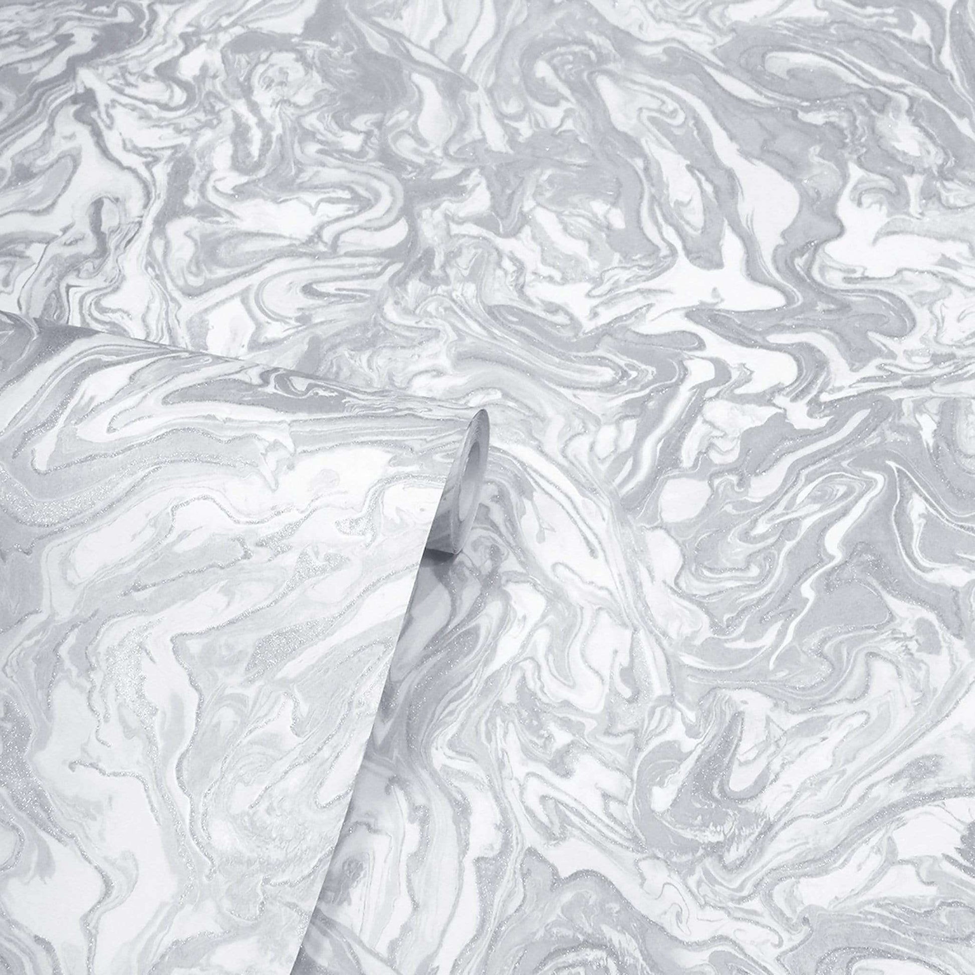 Wallpaper  -  Arthouse Liquid Marble Grey Wallpaper - 693901  -  50156229