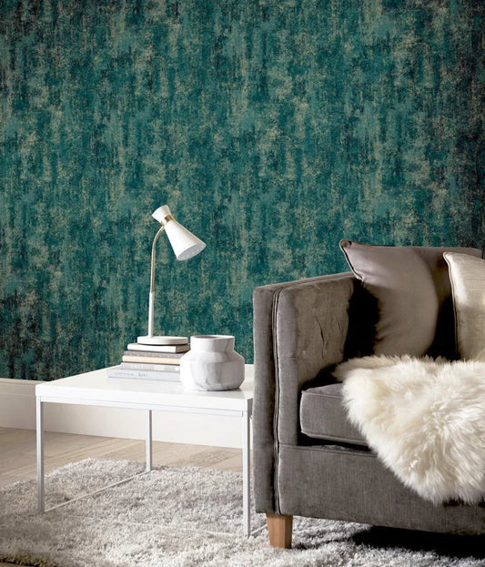 Wallpaper  -  Arthouse Stone Textures Emerald Wallpaper - 904005  -  60003807