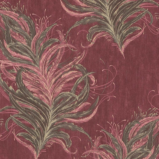 Wallpaper  -  AS Creation Mata Hari Feather Red Wallpaper - 380093  -  60001856