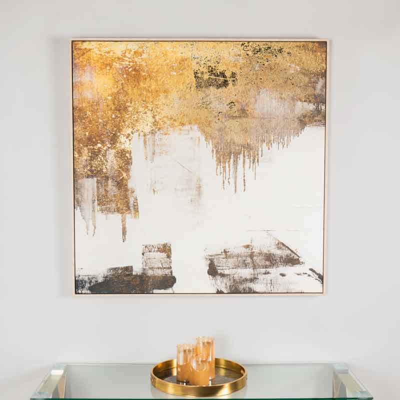 Pictures  -  Astratto Abstract Gold Foil Wall Art  -  60003507