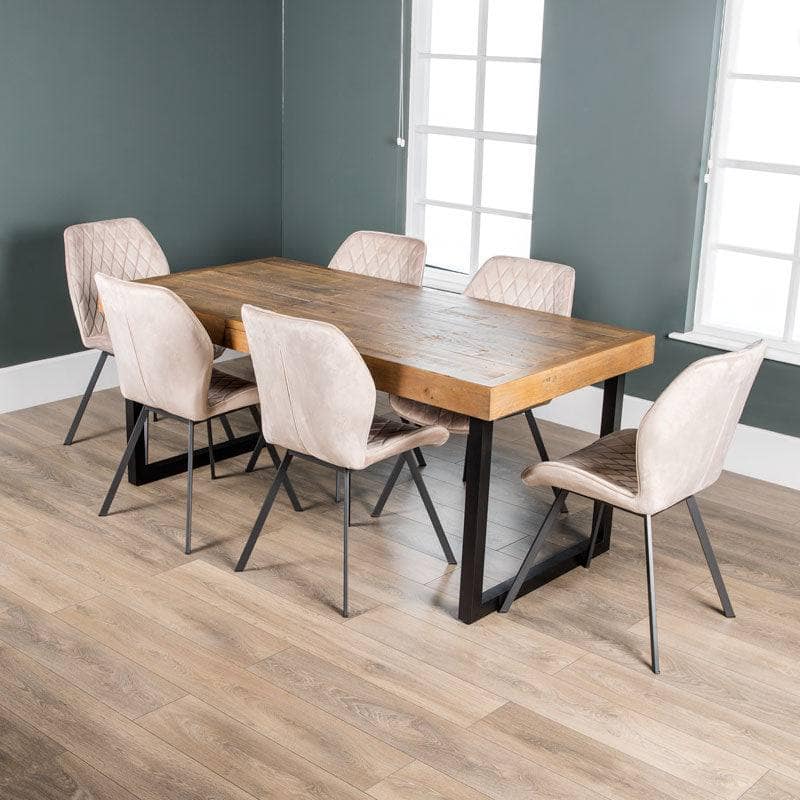 Furniture  -  Lincoln Extending Table + 6 Vancouver Taupe Chairs  -  60005958