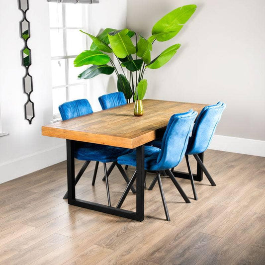 Furniture  -  Lincoln Fixed Table & Aspen Blue Chairs - Multiple Configurations  - 