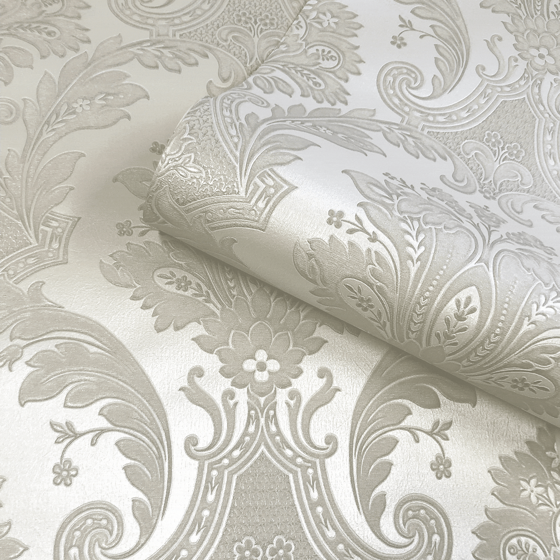 Wallpaper  -  Belgravia Amara Damask Cream Wallpaper - 7369  -  50156251