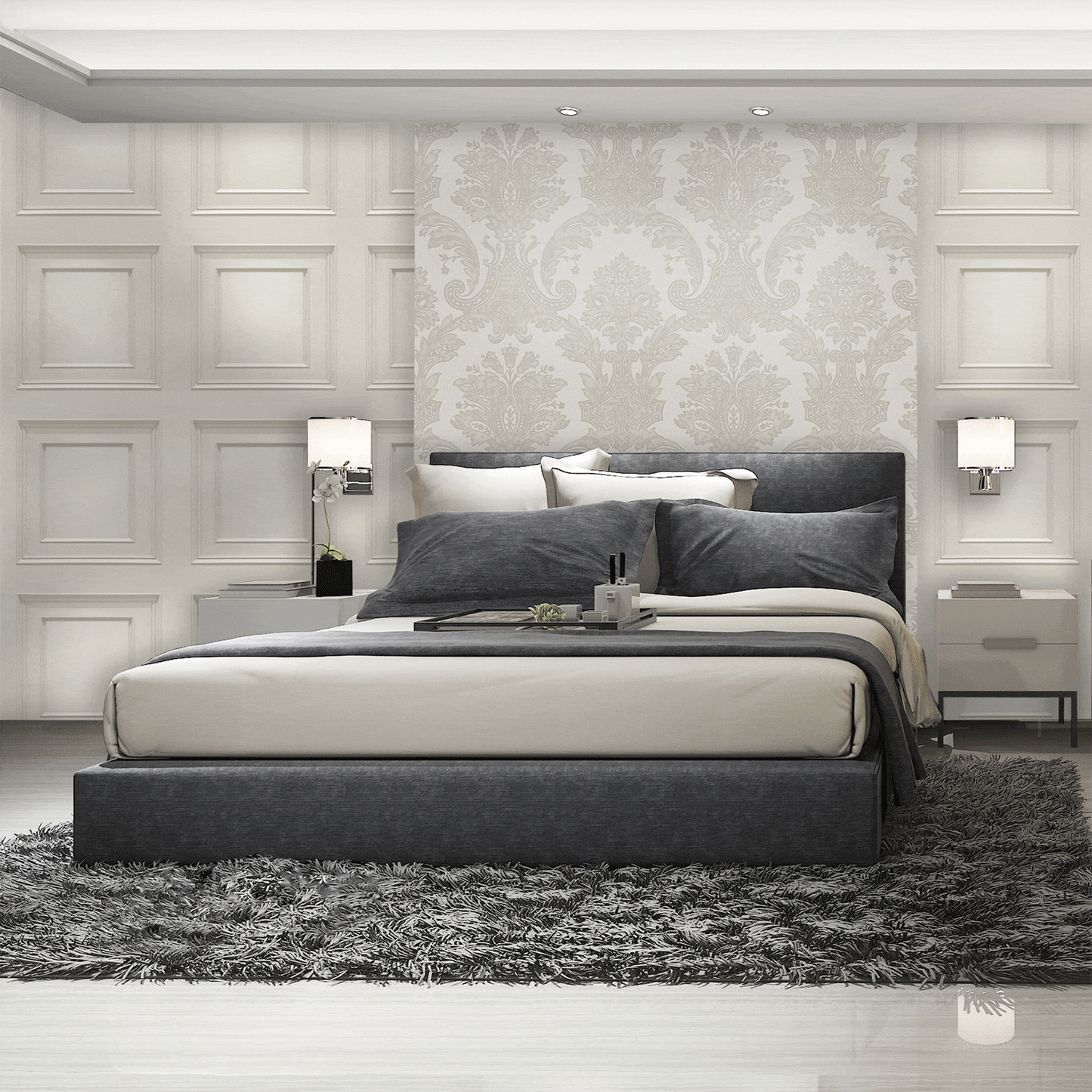 Wallpaper  -  Belgravia Amara Damask Cream Wallpaper - 7369  -  50156251