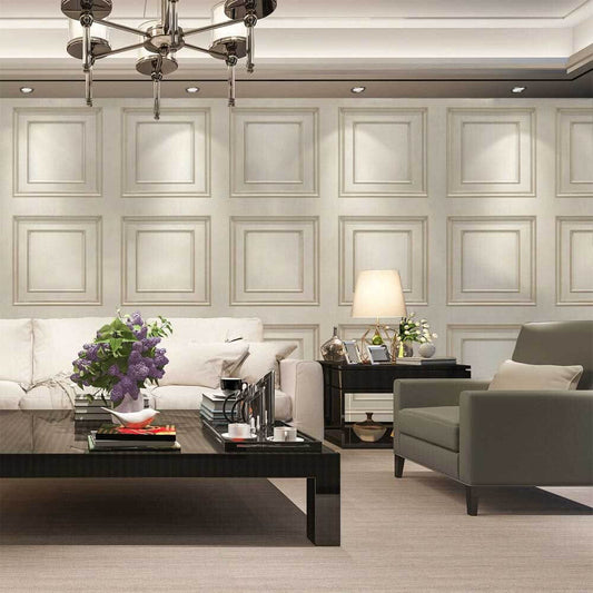 Wallpaper  -  Belgravia Amara Panel Cream & Soft Gold Wallpaper - 7389  -  60001991