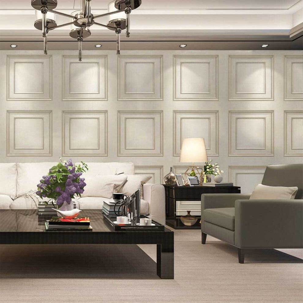 Belgravia Amara Panel Cream & Soft Gold Wallpaper 7389 Taskers