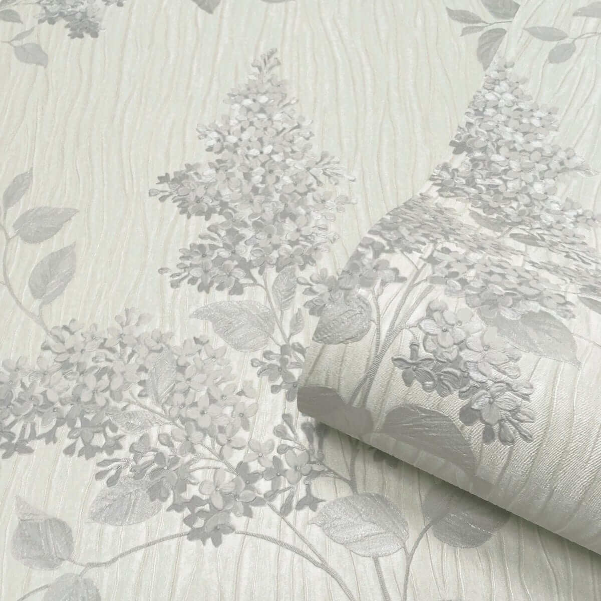 Wallpaper  -  Belgravia Tiffany Fiore Soft Silver Wallpaper - GB41312  -  60002011