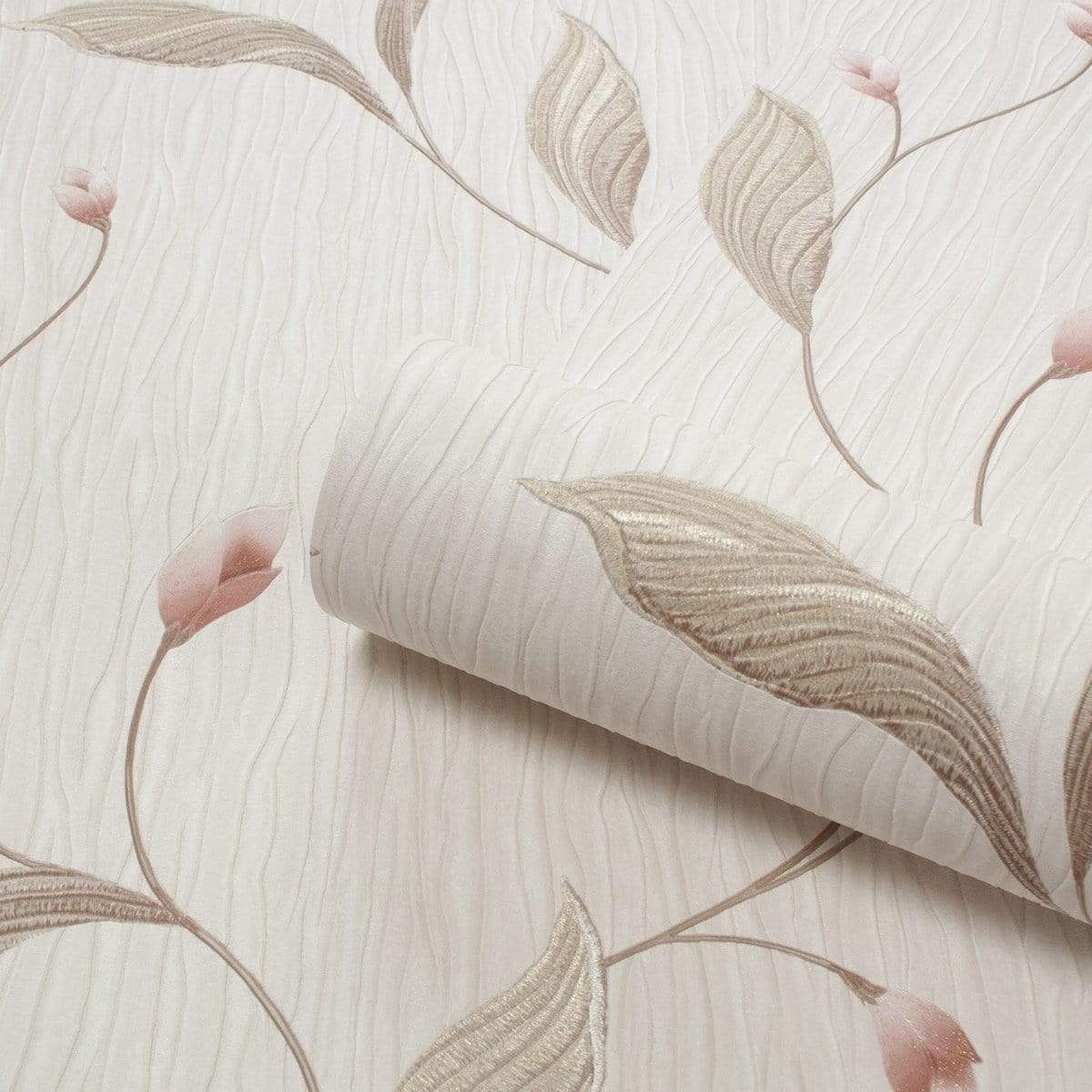 Wallpaper  -  Belgravia Tiffany Platinum Motif Pink/Ivory Wallpaper - 160  -  50084591