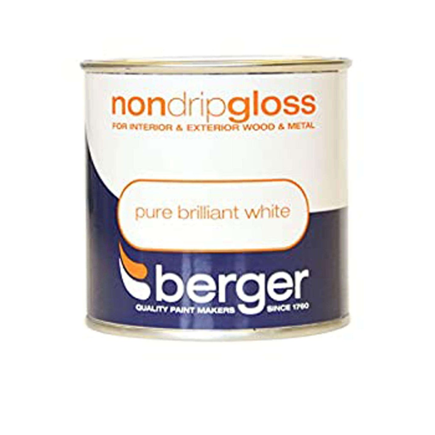 Paint  -  Berger Non-Drip White Gloss Paint 250Ml  -  50120622