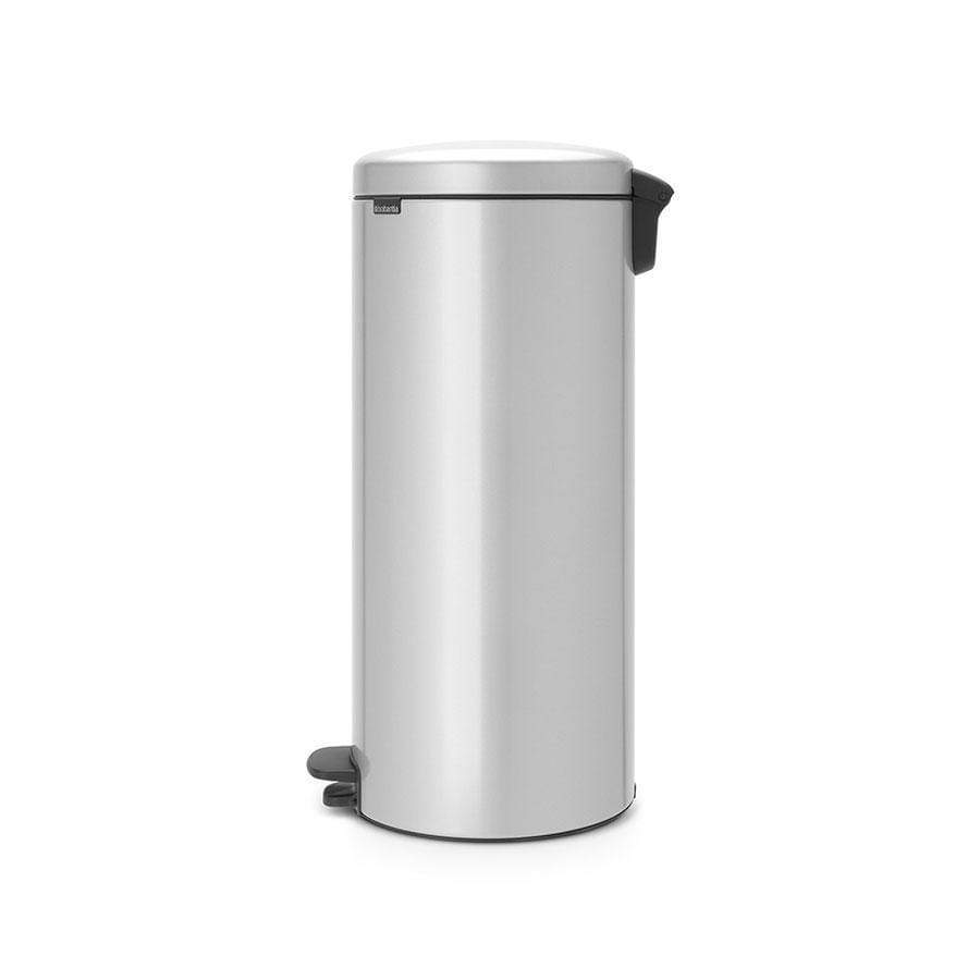 Kitchenware  -  Brabantia Metallic Grey 30L Slow Close Pedal Bin  -  50132122