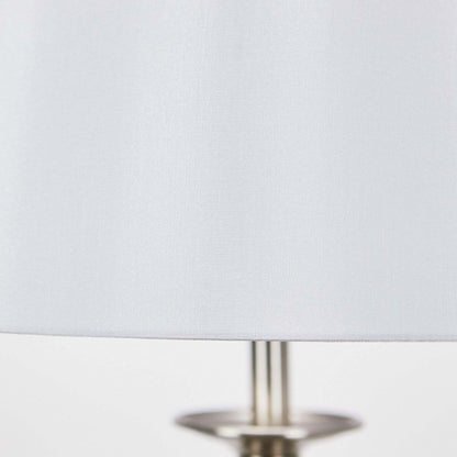 Lights  -  Bybliss Floor Lamp Satin Chrome Cream Shade  -  50074725