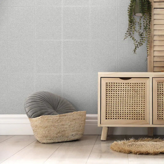 Wallpaper  -  Camden Stitch Grey Wallpaper - FD42990  -  60003859