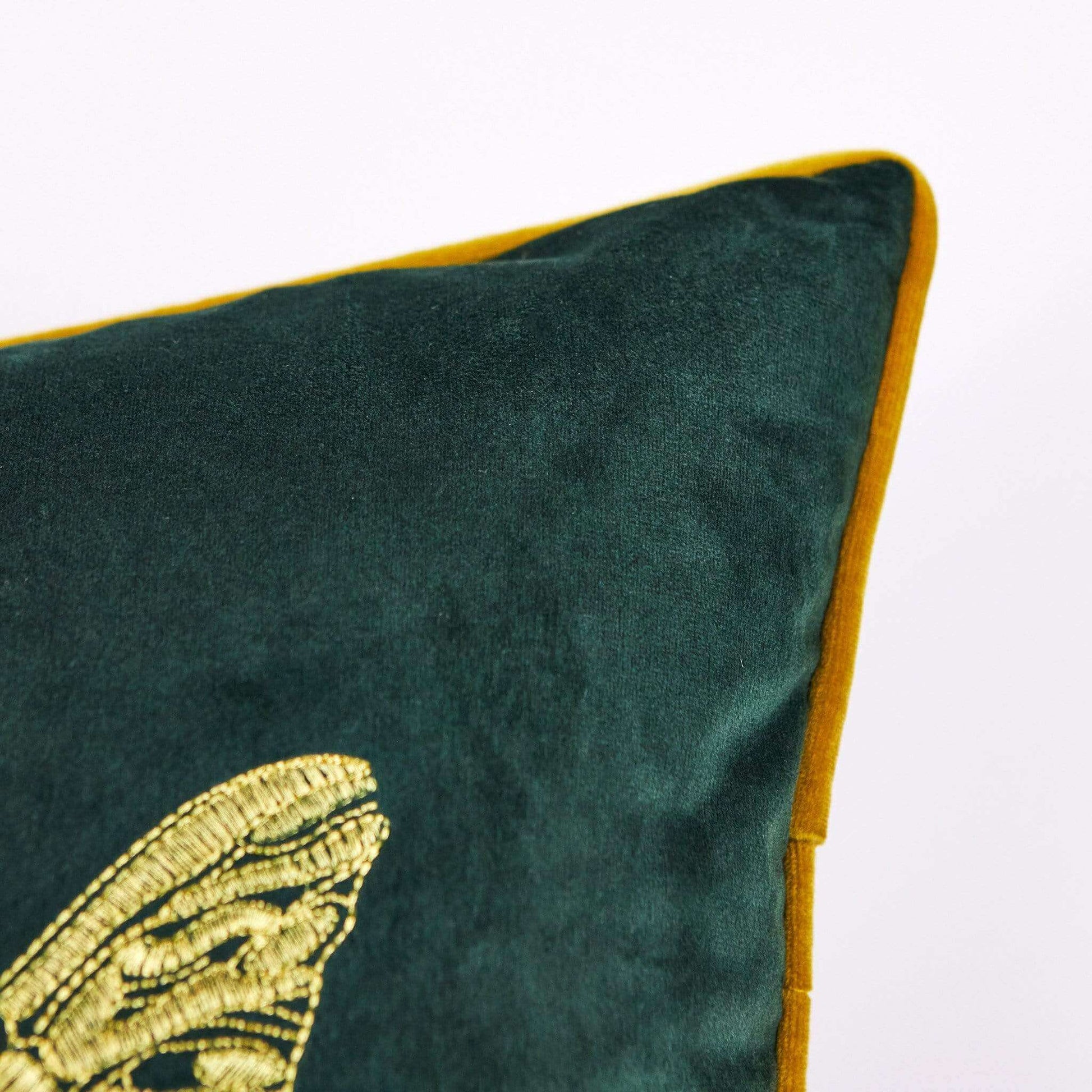 Homeware  -  Cerana Emerald Velvet Bumble Bee Cushion  -  50148010