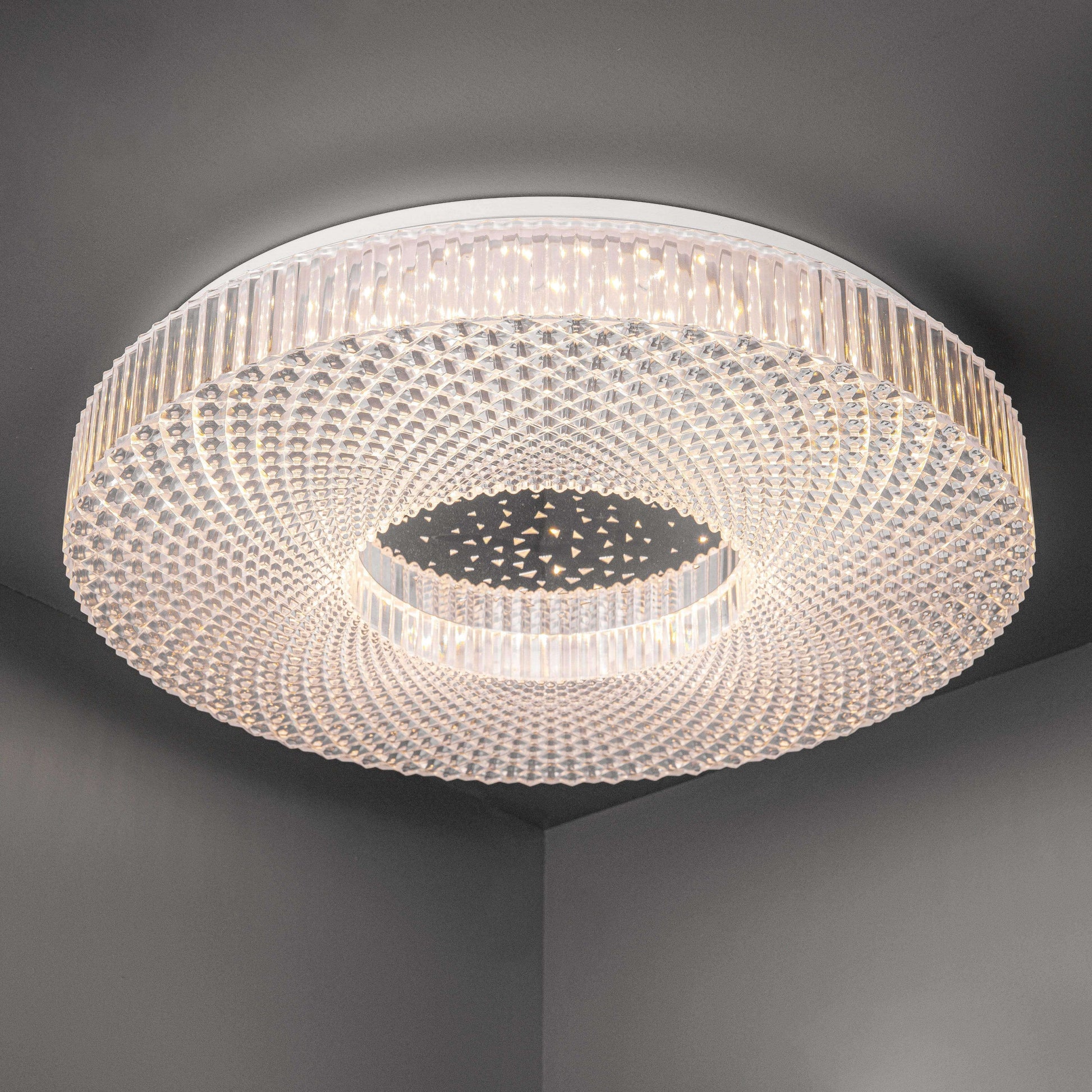 Lights  -  Cimona Acrylic Large Led Flush Ceiling Light  -  50150469