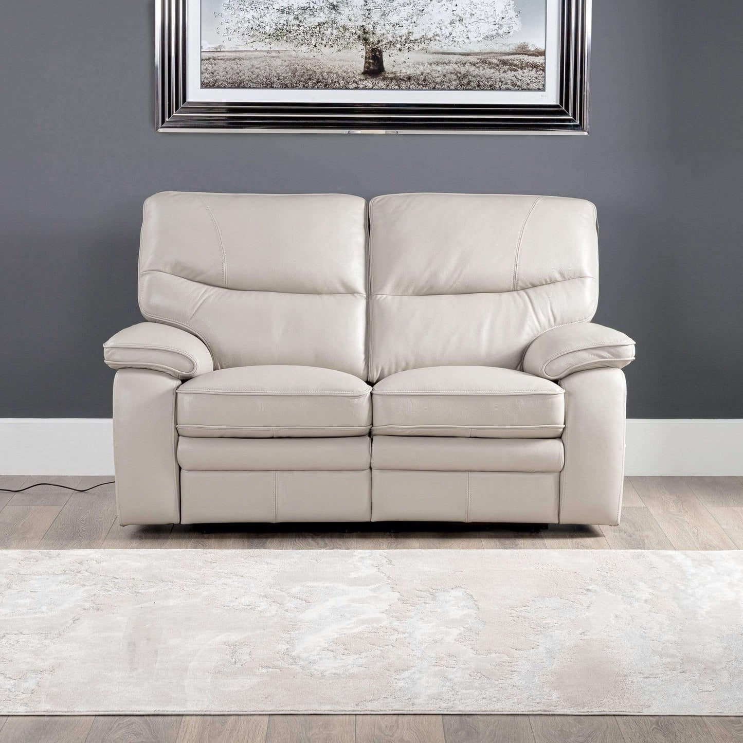 Furniture  -  Comfort King Napa 2 Seat Electric Reclining Sofa - Lead Grey  -  50153199