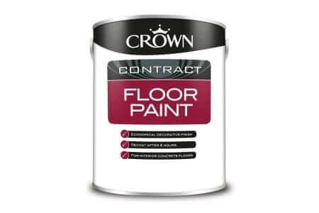 Paint  -  Crown Contract Floor Paint Grey - 5L  -  50145648