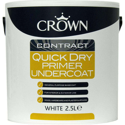 Paint  -  Crown Contract Undercoat Quick Dry White 2.5L  -  50145647
