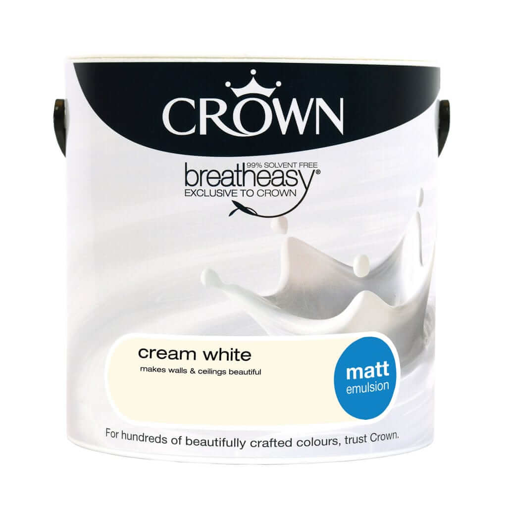 Paint  -  Crown Cream White Matt Paint  - 