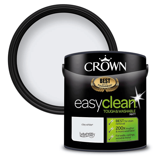 Paint  -  Crown Easyclean Vinyl Matt Clay White 2.5L  -  50147197