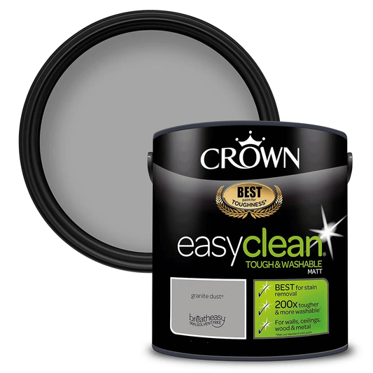 Paint  -  Crown Easyclean Vinyl Matt Granite Dust 2.5L  -  50147211