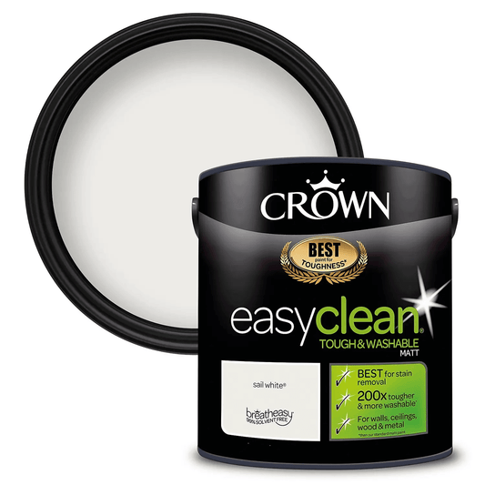 Paint  -  Crown Easyclean Vinyl Matt 2.5L Sail White  -  50147230