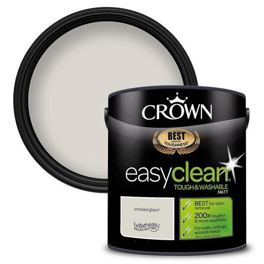 Paint  -  Crown Easyclean Vinyl Matt 2.5L Smoked Glass  -  50147232