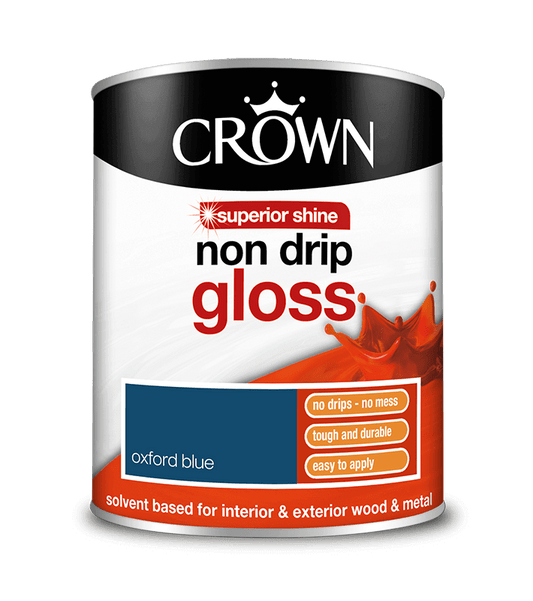 Paint  -  Crown Non Drip Gloss Oxford Blue 750Ml  -  00469241