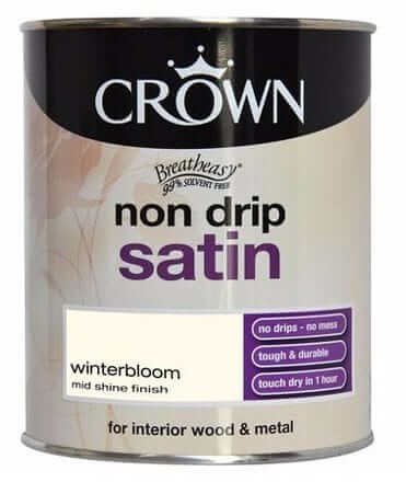 Paint  -  Crown Non Drip Satin Winterbloom - 750Ml  -  01478976