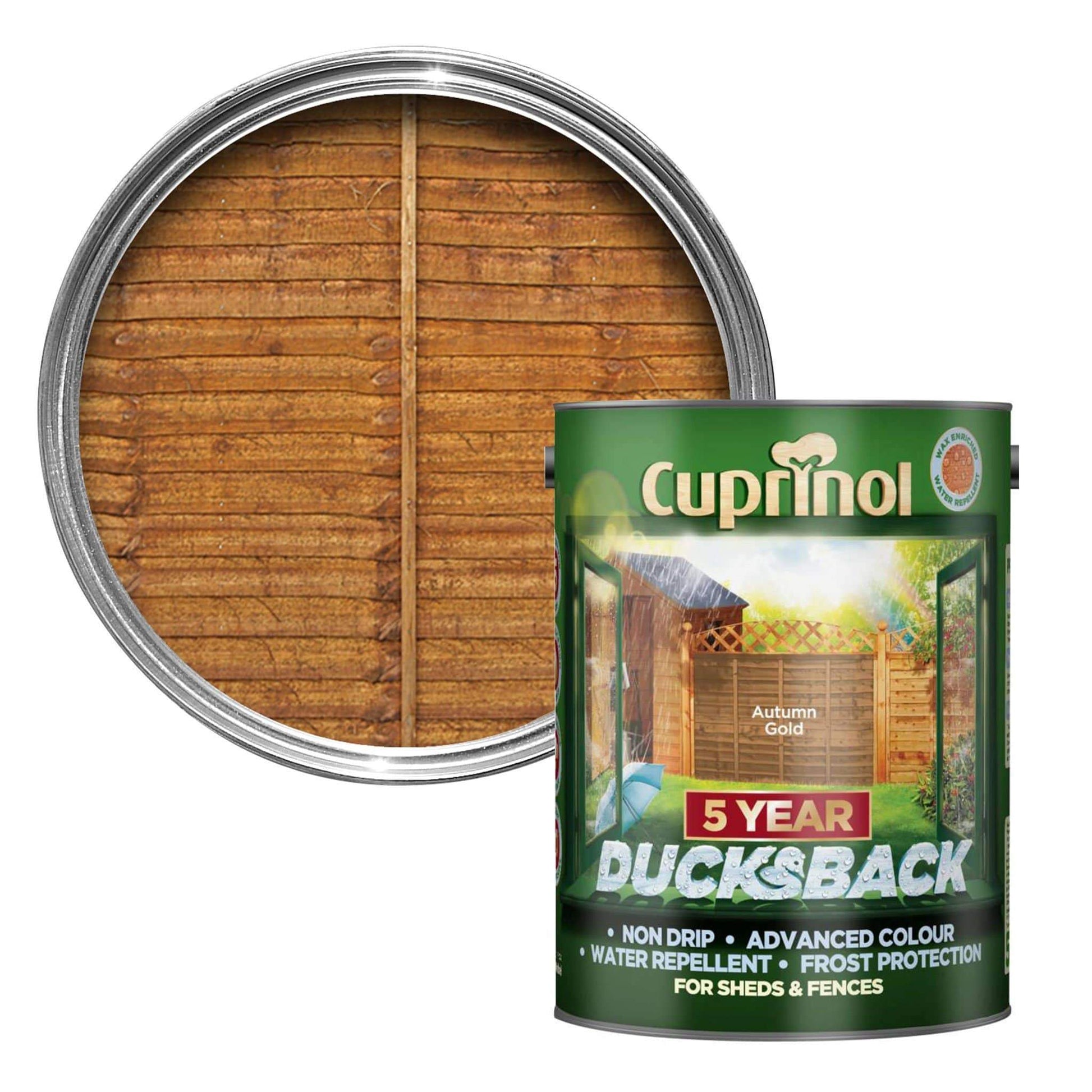 Paint  -  Cuprinol Ducks Back Autumn Gold Fence Paint 5L  -  50152875