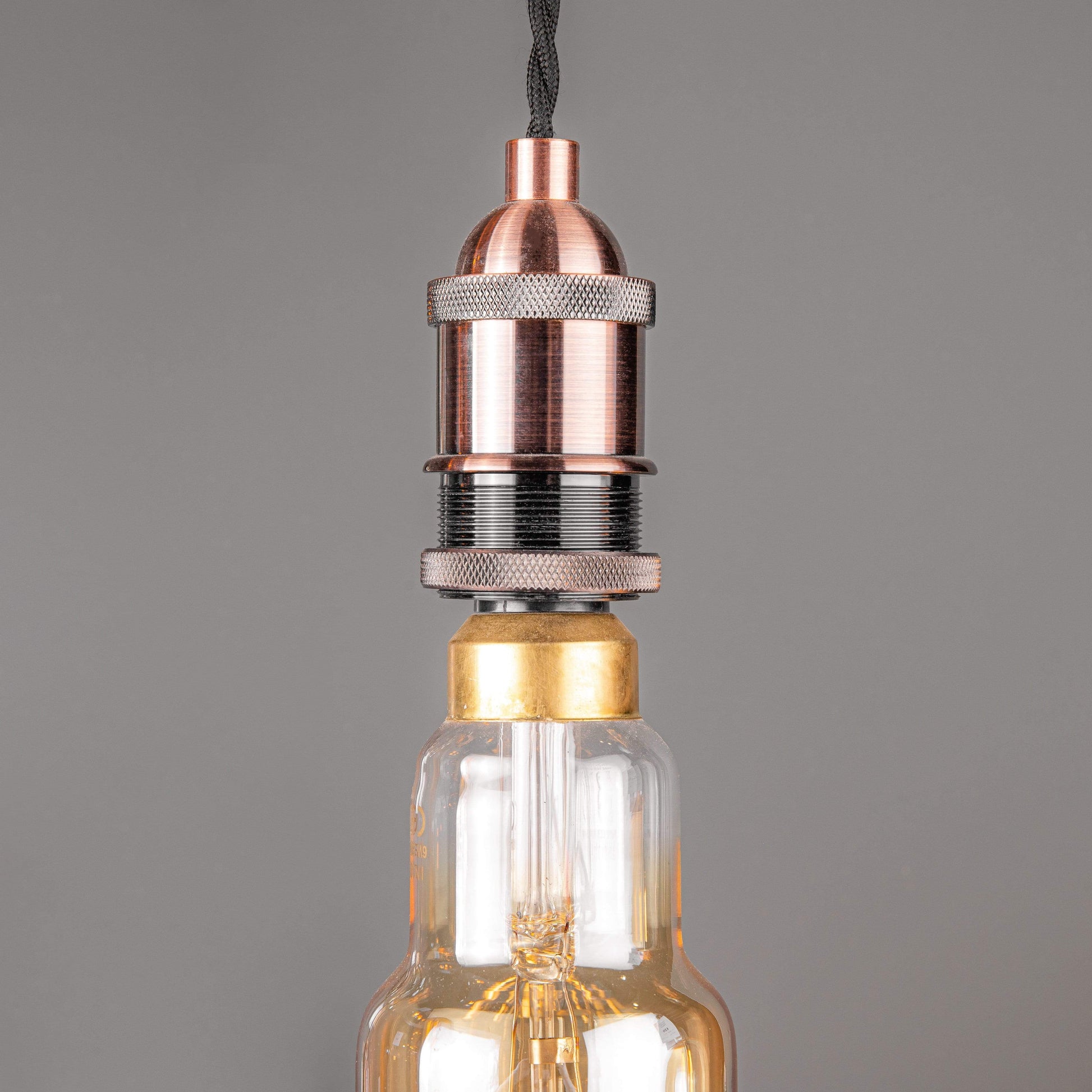 Lights  -  Dale Antique Copper Cable Suspension Ceiling Light  -  50150531