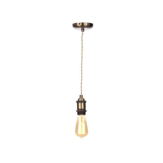 Lights  -  Dale Single Light Antique Brass Suspension Ceiling Light  -  50150530