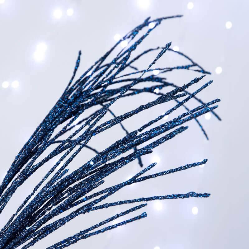 Christmas  -  Dark Blue Glitter Spray - 70cm  -  60003941