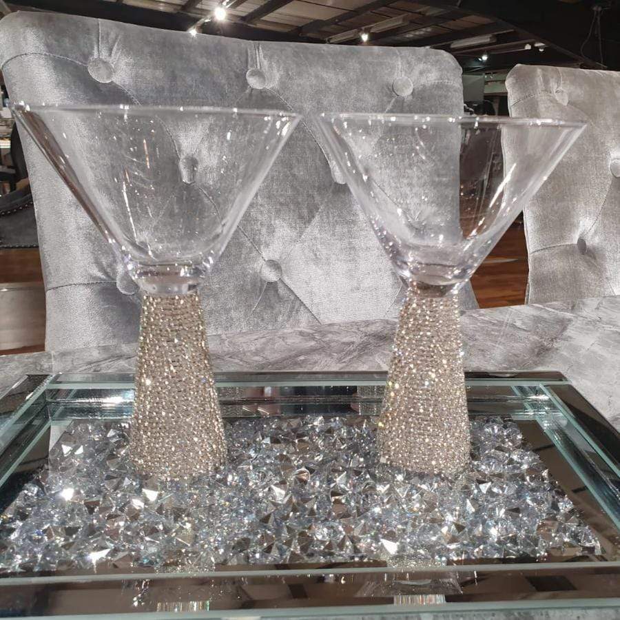 Kitchenware  -  Diamond Silver Martini Glass - Box of 4  -  50151778