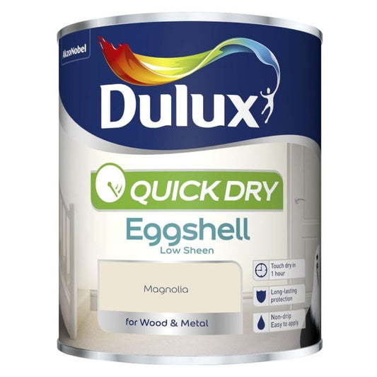 Paint  -  Dulux Quick Dry Eggshell 750Ml Magnolia  -  60003432