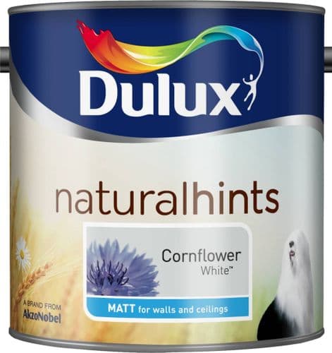 Paint  -  Dulux Natural Hints Matt 2.5 Litre Cornflower White  -  00464994