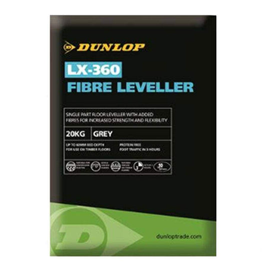 Flooring & Carpet  -  Dunlop Lx-360 Fibre Leveller - Grey 20Kg  -  50132533