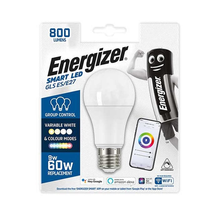 Lights  -  Energizer 9W Smart Led E27 Gls Bulb  -  60000186
