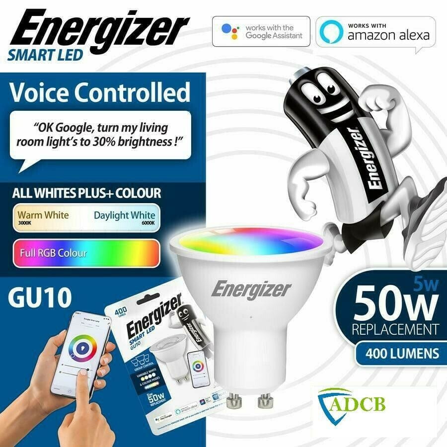 Lights  -  Energizer 5W Smart Led Gu10 Bulb  -  60000188
