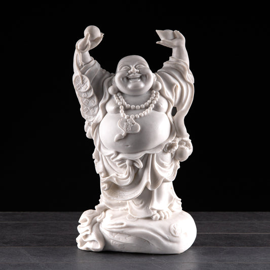 Gardening  -  White Hands Lifted Buddha Ornament 45cm  -  60002513