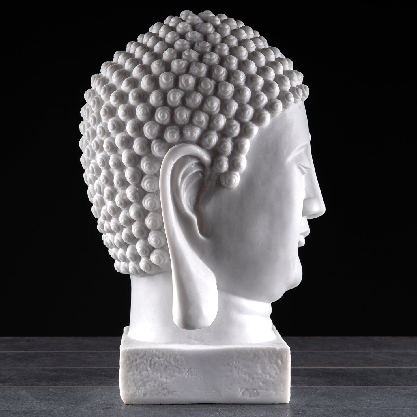 Gardening  -  White Buddha Head Bust 52Cm  -  60002509