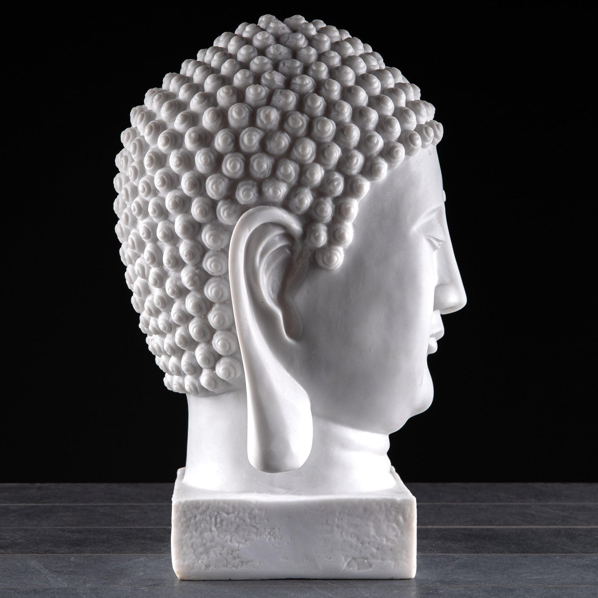 Gardening  -  White Buddha Head Bust 52Cm  -  60002509
