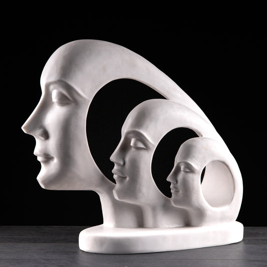 Gardening  -  White Marble Evolution Statue 70cm  -  60002485