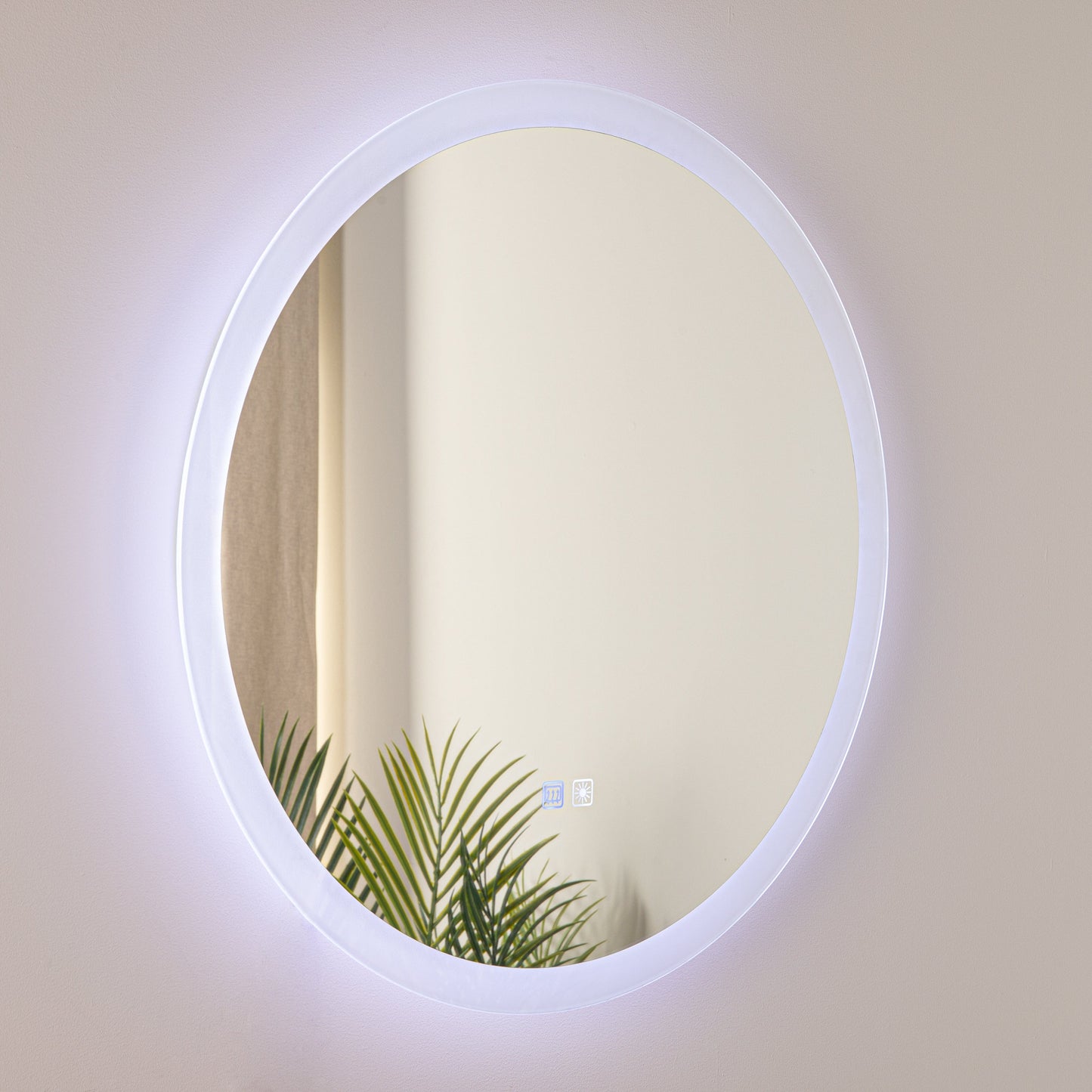 Mirrors  -  Euroshowers Round Led Bathroom Mirror  -  50155667