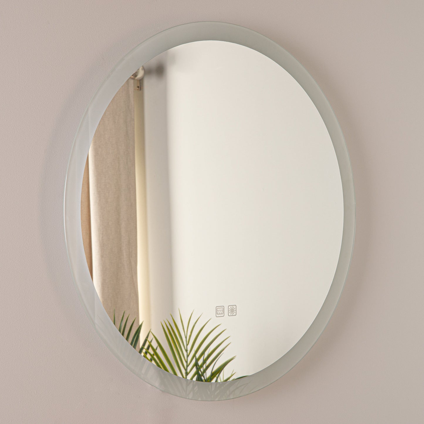 Mirrors  -  Euroshowers Round Led Bathroom Mirror  -  50155667