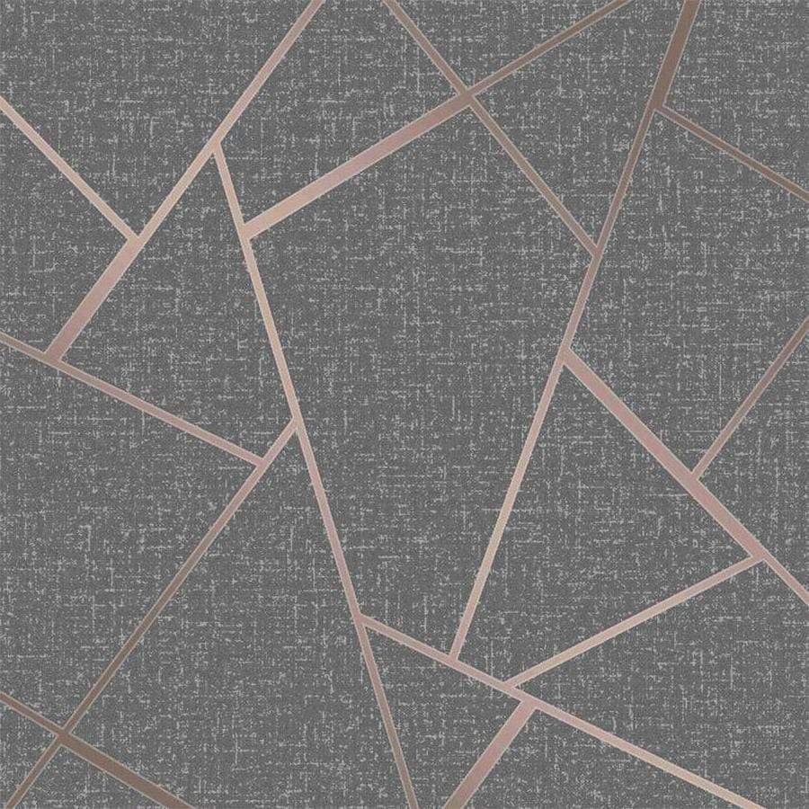Wallpaper  -  Fine Decor Quartz Fractal Copper Glitter Wallpaper - FD42283  -  50142263