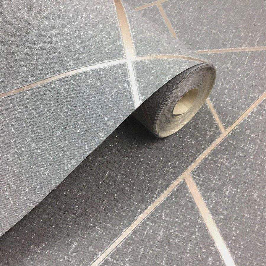 Wallpaper  -  Fine Decor Quartz Fractal Copper Glitter Wallpaper - FD42283  -  50142263