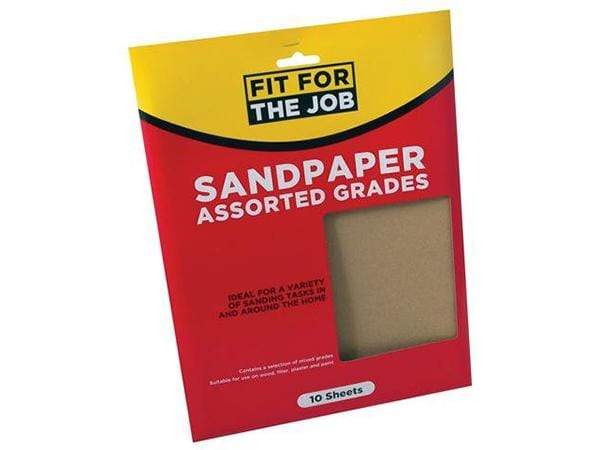 Paint  -  Fit For The Job 10 Pack Medium Sandpaper  -  50019231