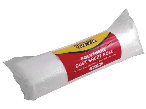 Paint  -  Fit For The Job Polythene 20Mx2M Dust Sheet Roll  -  50096972