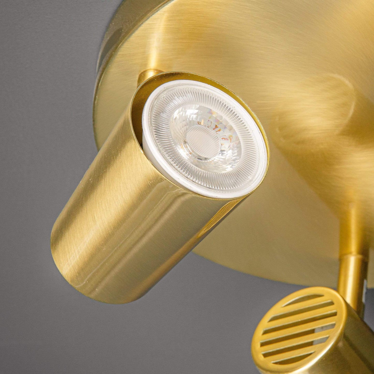 Lights  -  Forum Inlight Harvey 3 Light Spotlight - Satin Brass Ceiling Light  -  50155594